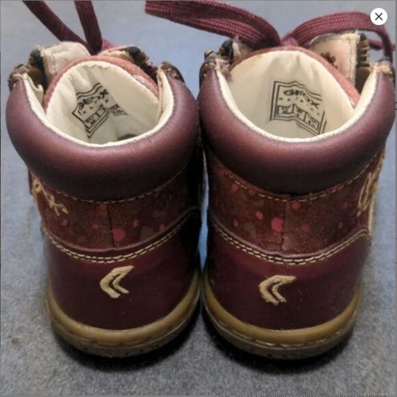 Baby Geox Respira boot toddler girl mauve purple leather patent size 5 - Picture 4 of 6